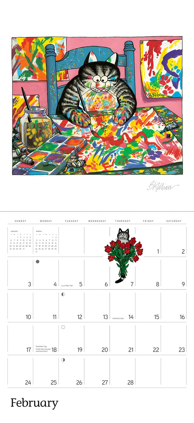 B. Kliban: Catcalendar 2019 Wall Calendar