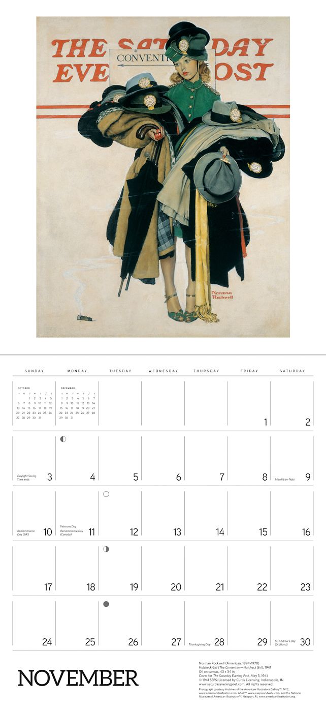 Norman Rockwell 2019 Wall Calendar