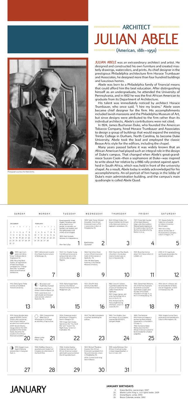 A Journey Into 365 Days of Black History 2019 Wall Calendar