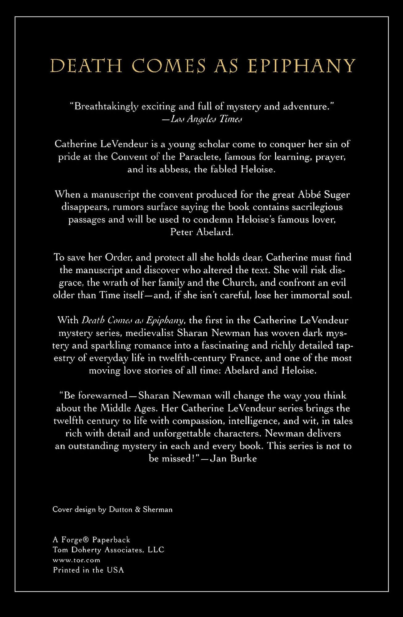 Death Comes As Epiphany: A Catherine LeVendeur Mystery