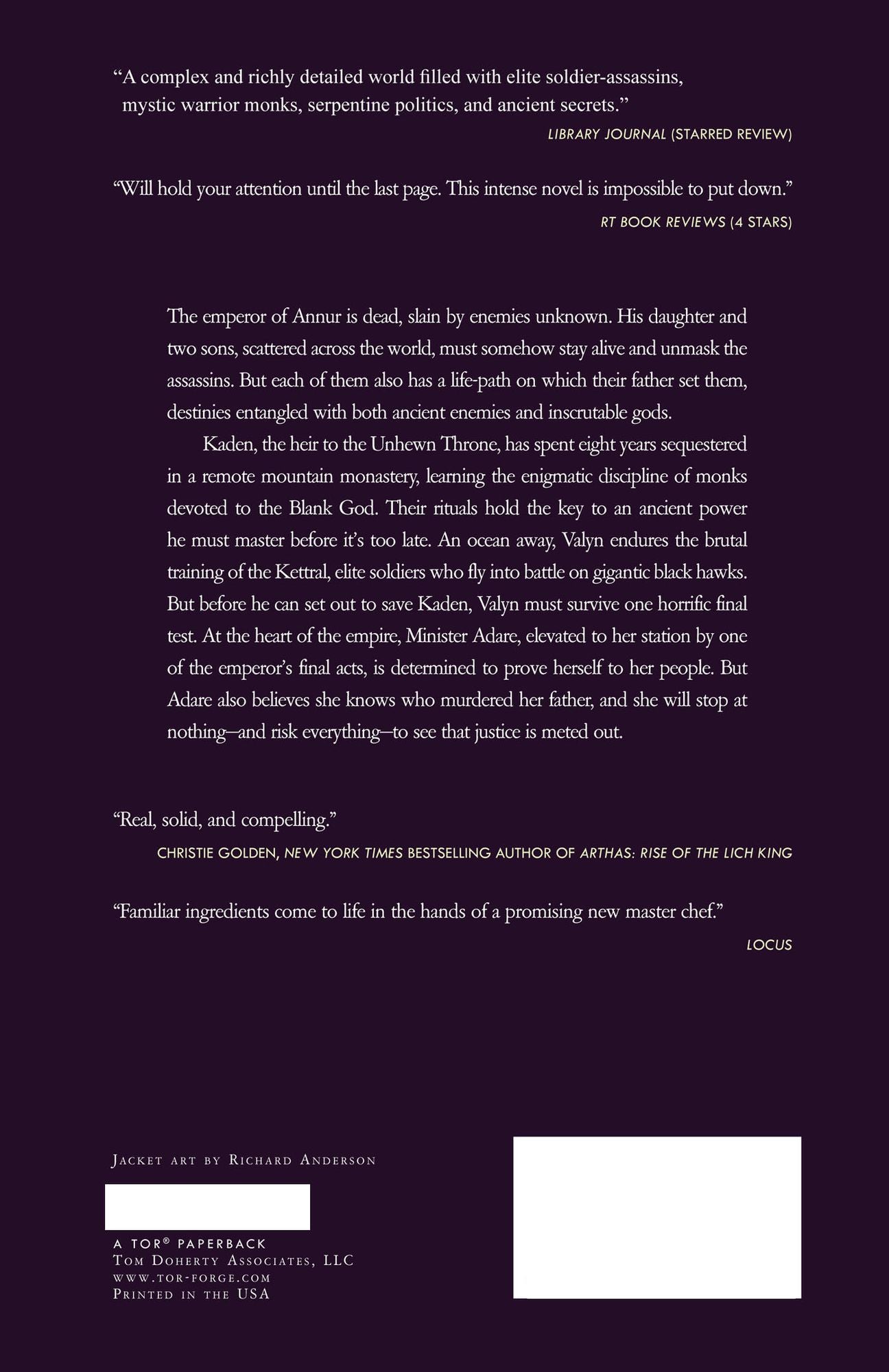 The Emperor's Blades: Chronicle of the Unhewn Throne, Book I