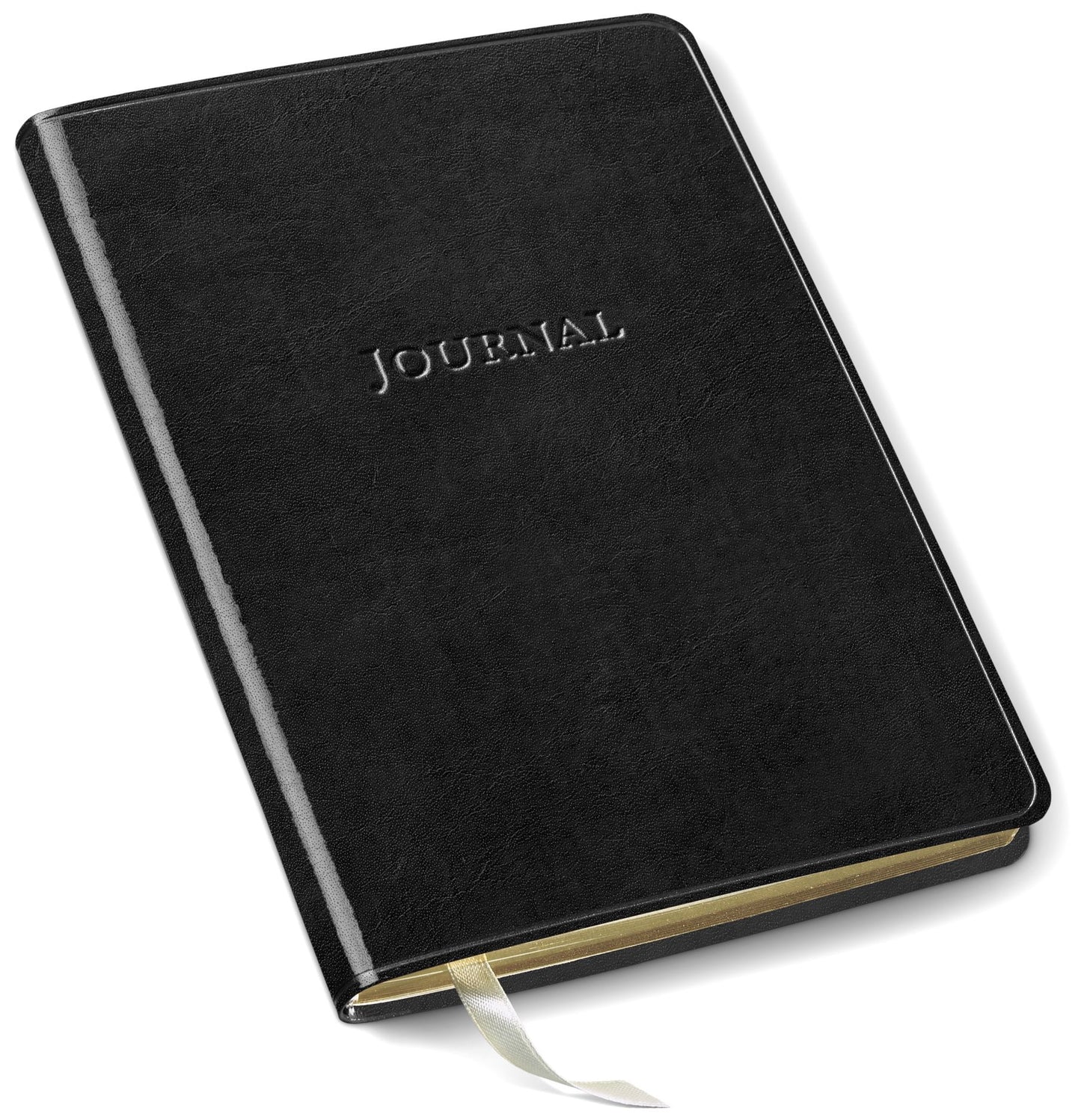 Black Bonded Leather Journal 6" x 8"