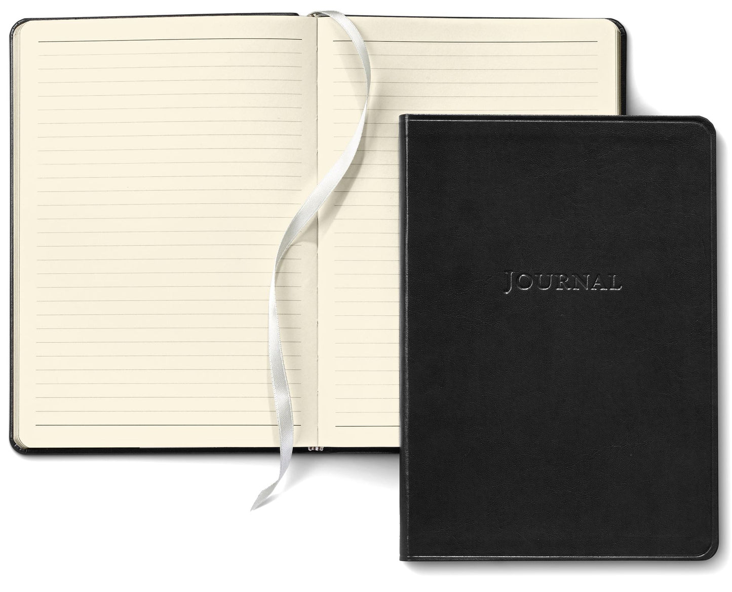 Black Bonded Leather Journal 6" x 8"