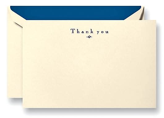 Boxed Set Card Navy Thank You