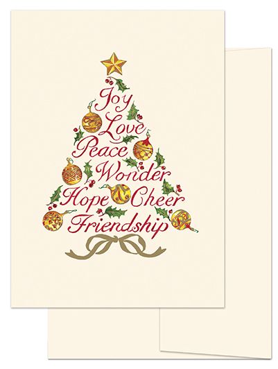 Joy Love Peace Christmas Boxed Card