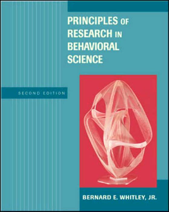 Principles of Research in Behavioral Science