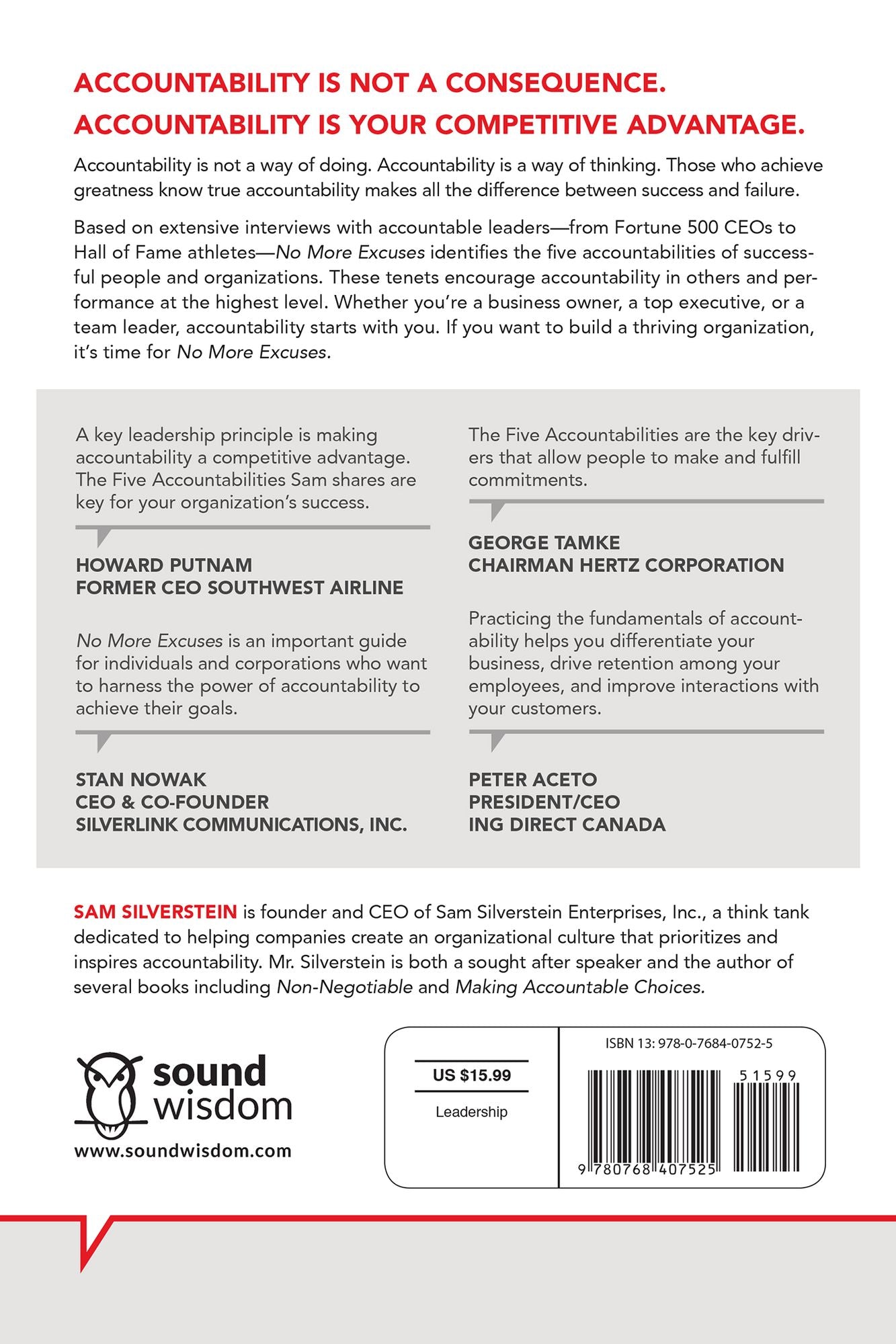 No More Excuses: The Five Accountabilities for Personal and Organizational Growth