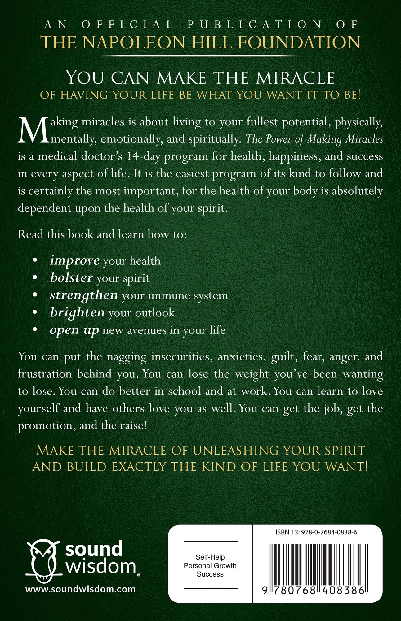 The Power of Making Miracles: Supercharge Your Mind and Rejuvenate Your Health