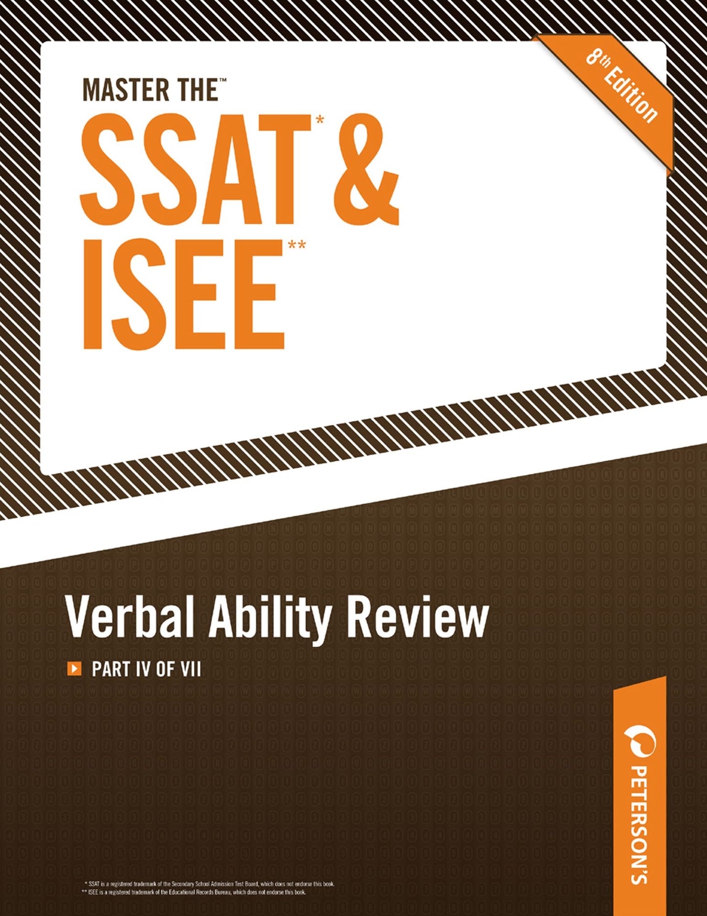 Master the SSAT/ISEE: Verbal Ability Review: Part IV of VII