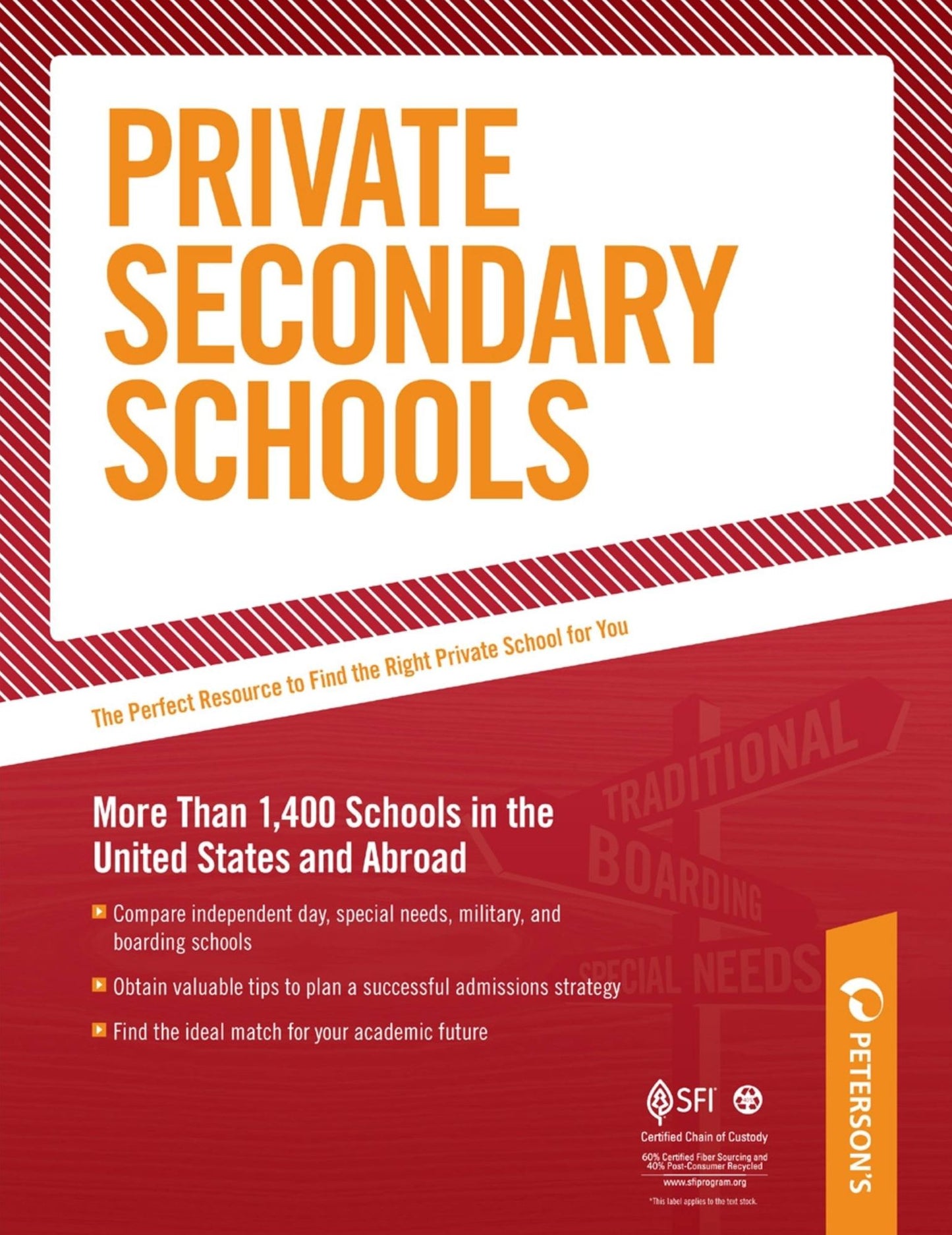 Private Secondary Schools: Traditional Day and Boarding Schools: Part II of V