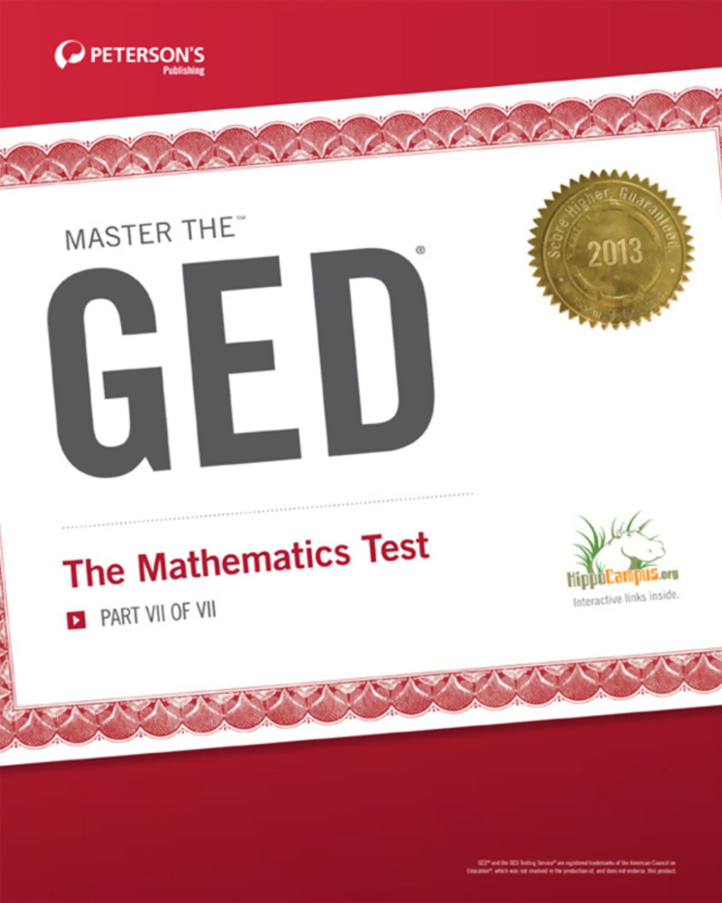 Master the GED: The Mathematics Test: Part VII of VII