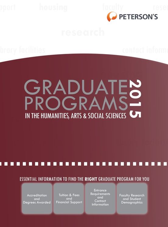 Graduate Programs in the Humanities, Arts & Social Sciences 2015
