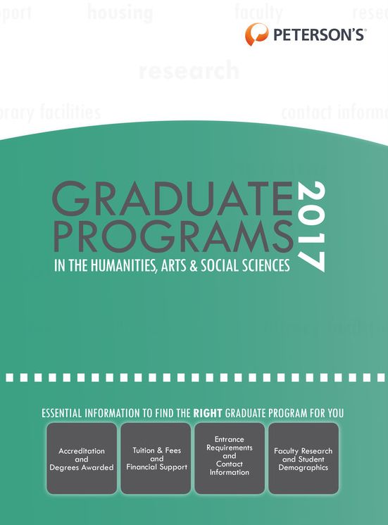 Graduate Programs in the Humanities, Arts & Social Sciences 2017