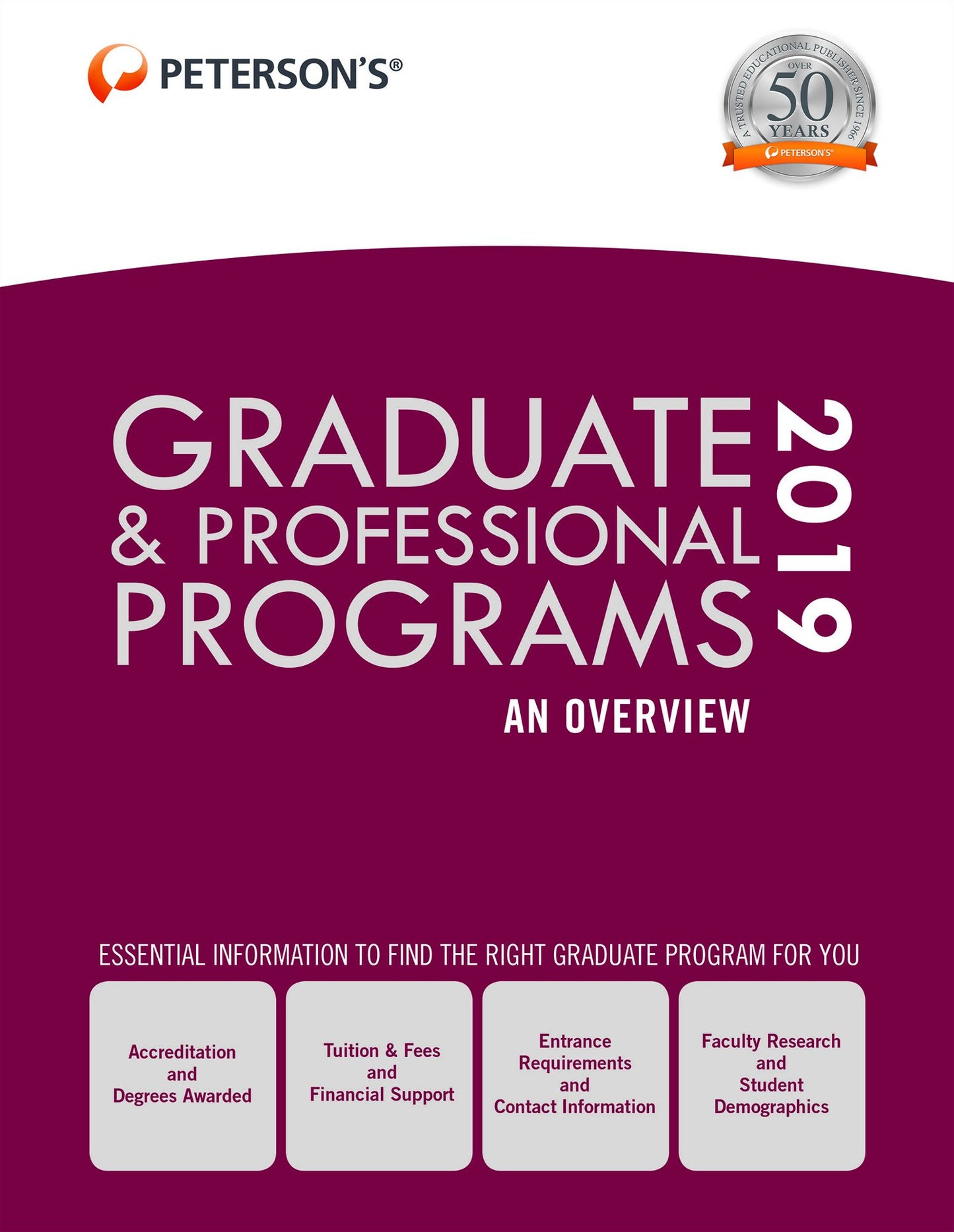 Peterson's Graduate & Professional Programs 2019 : An Overview