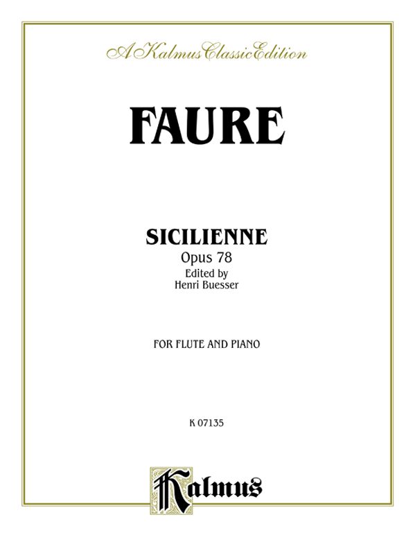 Sicilienne, Op. 78: Part(s)