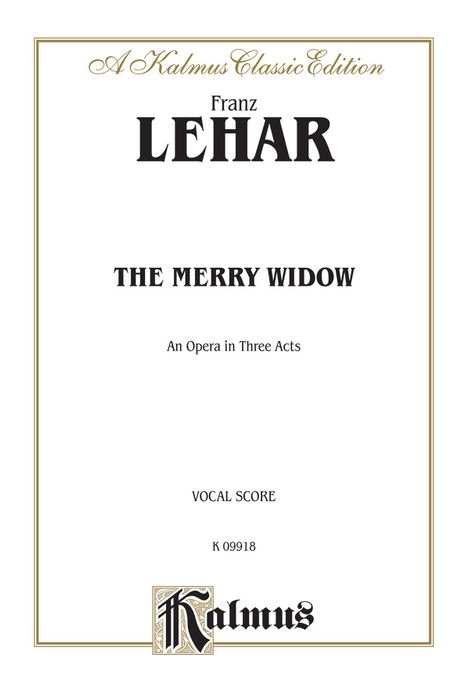 The Merry Widow: English Language Edition, Comb Bound Vocal Score