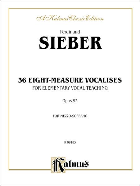 36 Eight-Measure Vocalises for Elementary Teaching: Op. 93 - Mezzo-Soprano