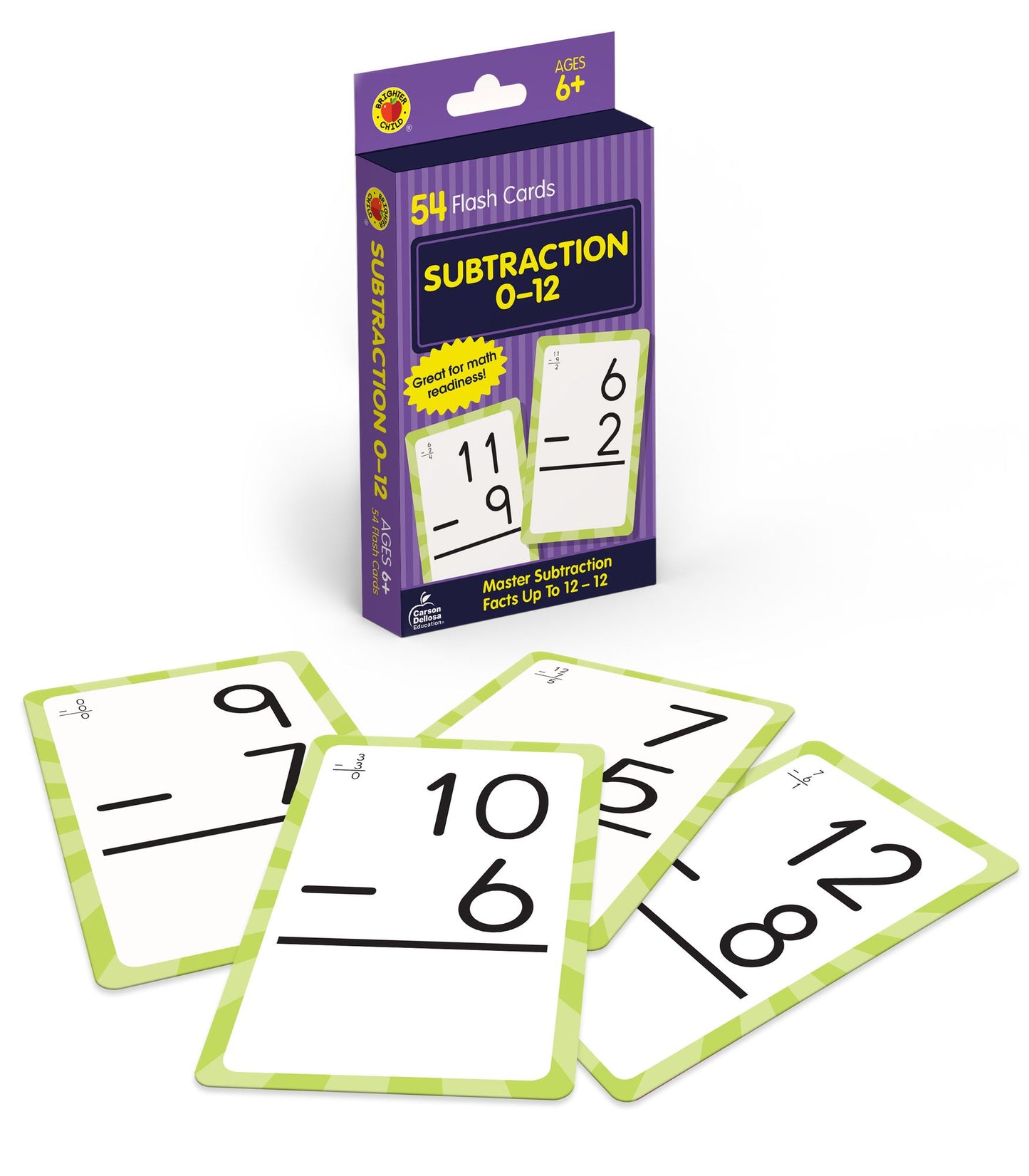 Subtraction 0 To 12 (Brighter Child Flash Cards Series)