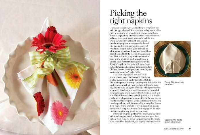 Perfect Table Settings: Hundreds of Easy and Elegant Ideas for Napkin Folds and Table Arrangements