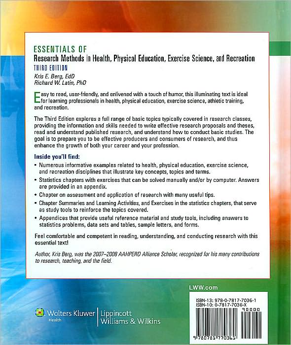 Essentials of Research Methods in Health, Physical Education, Exercise Science, and Recreation