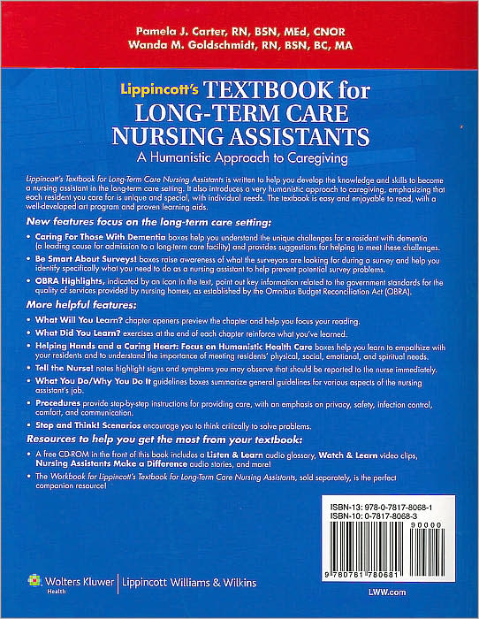 Lippincott's Textbook for Long-Term Care Nursing Assistants: A Humanistic Approach to Caregiving