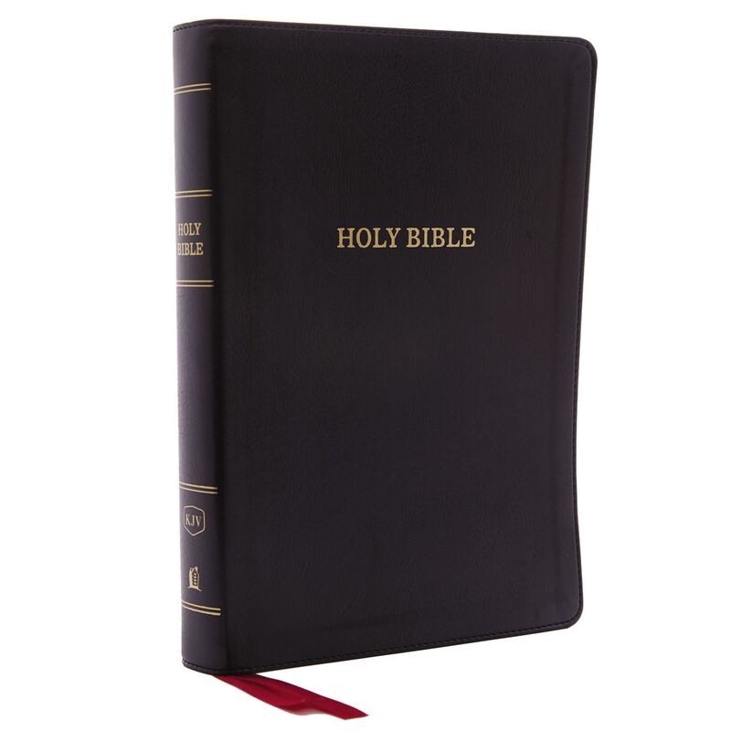 KJV, Deluxe Reference Bible, Giant Print, Imitation Leather, Black, Red Letter Edition