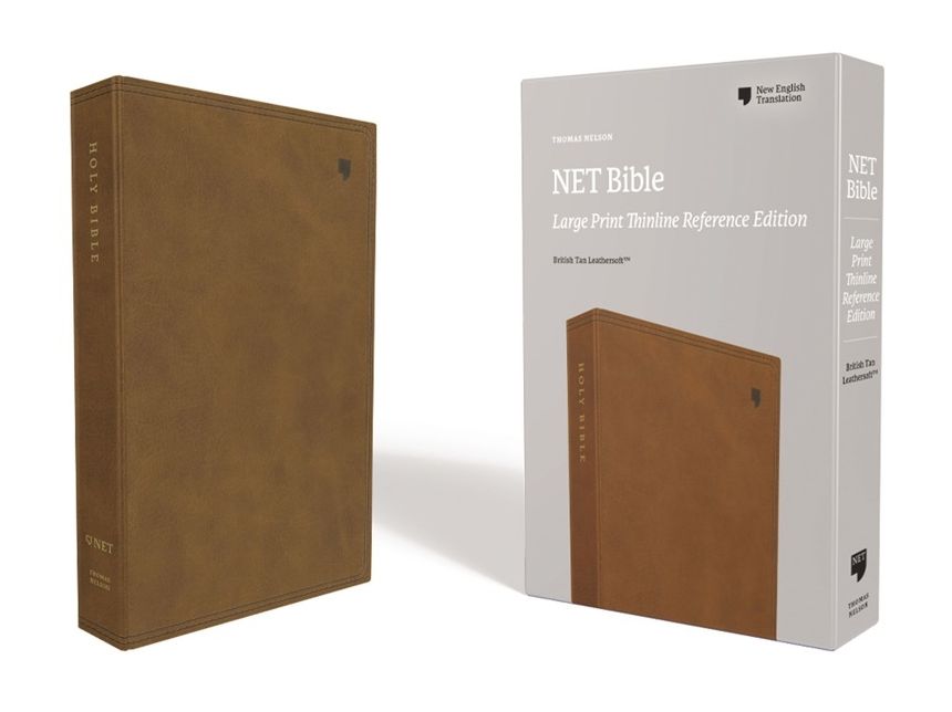 NET Bible, Thinline Reference, Large Print, Leathersoft, Brown, Comfort Print: Holy Bible