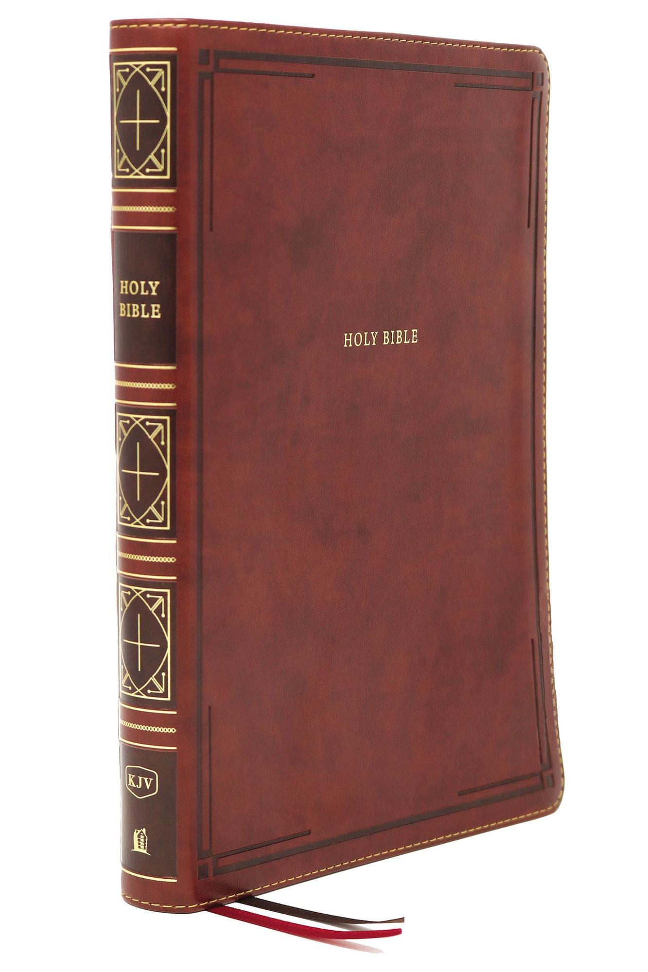 Kjv, Thinline Bible, Giant Print, Leathersoft, Brown, Red Letter Edition, Comfort Print: Holy Bible, King James Version
