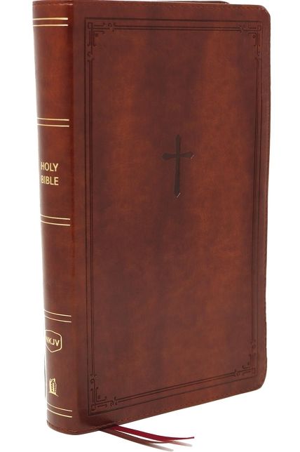 Nkjv, Reference Bible, Personal Size Large Print, Leathersoft, Brown, Red Letter Edition, Comfort Print: Holy Bible, New King James Version