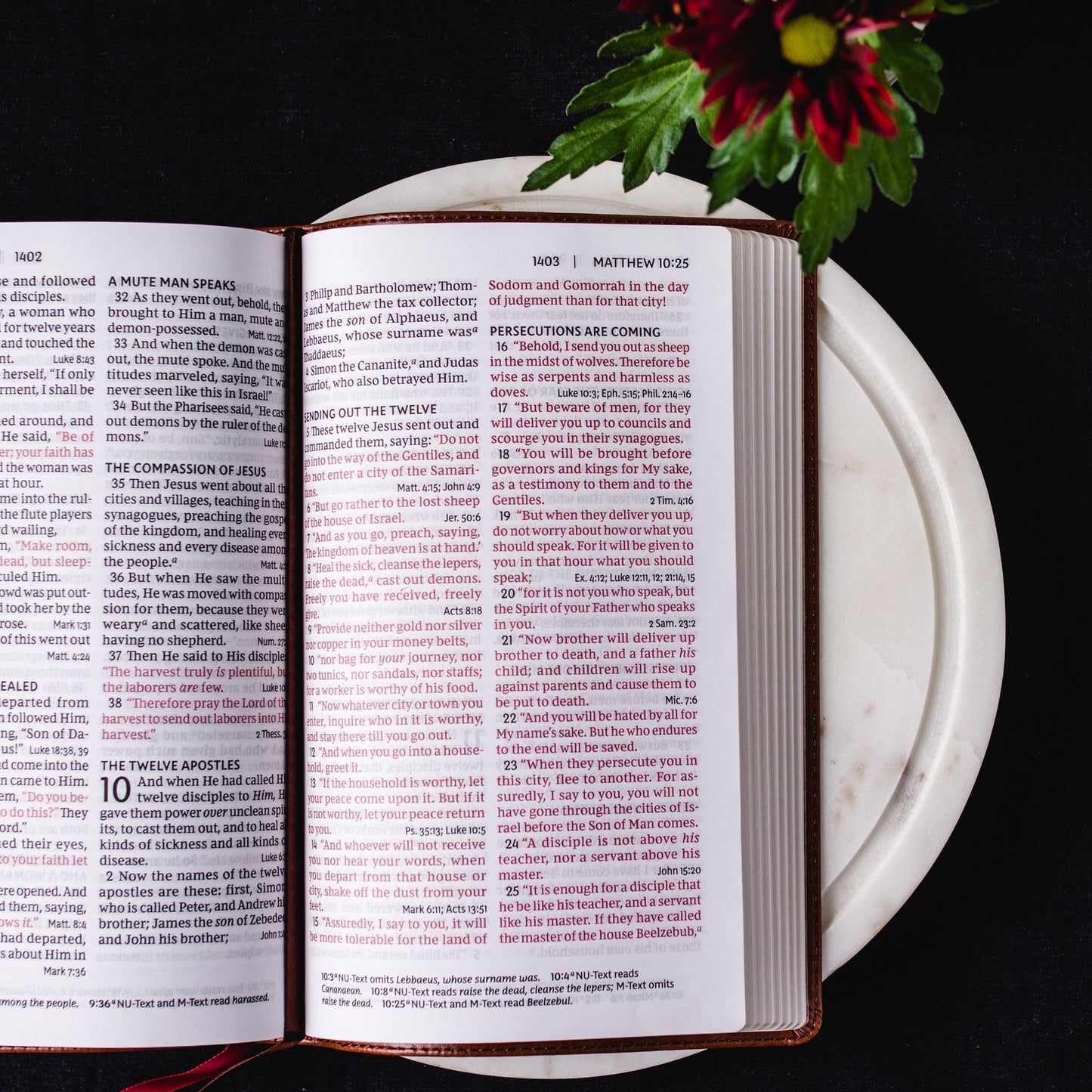 Nkjv, Reference Bible, Personal Size Large Print, Leathersoft, Black, Red Letter Edition, Comfort Print: Holy Bible, New King James Version