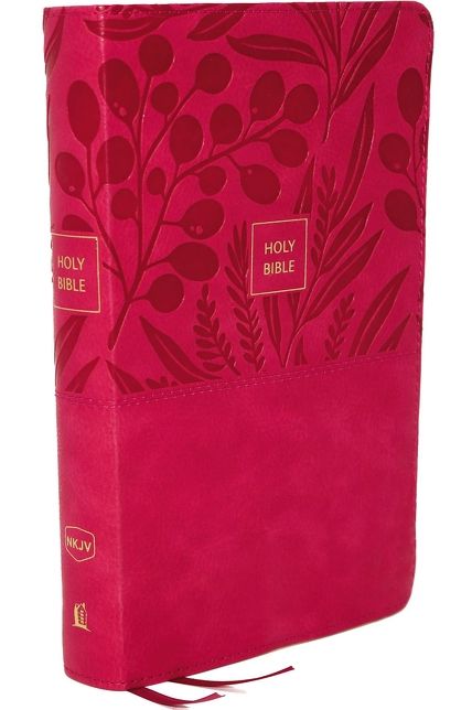 Nkjv, Reference Bible, Personal Size Large Print, Leathersoft, Pink, Red Letter Edition, Comfort Print: Holy Bible, New King James Version