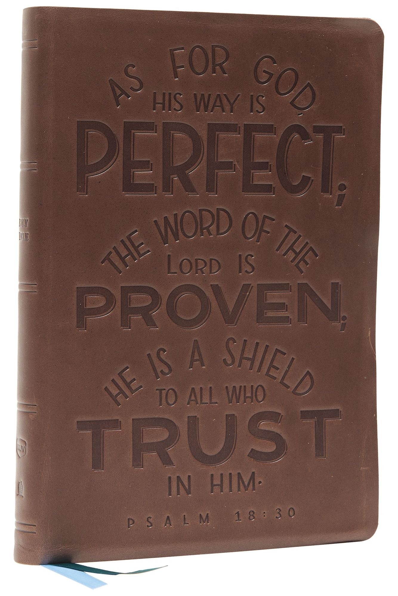 Nkjv, Thinline Bible, Verse Art Cover Collection, Genuine Leather, Brown, Red Letter, Comfort Print: Holy Bible, New King James Version