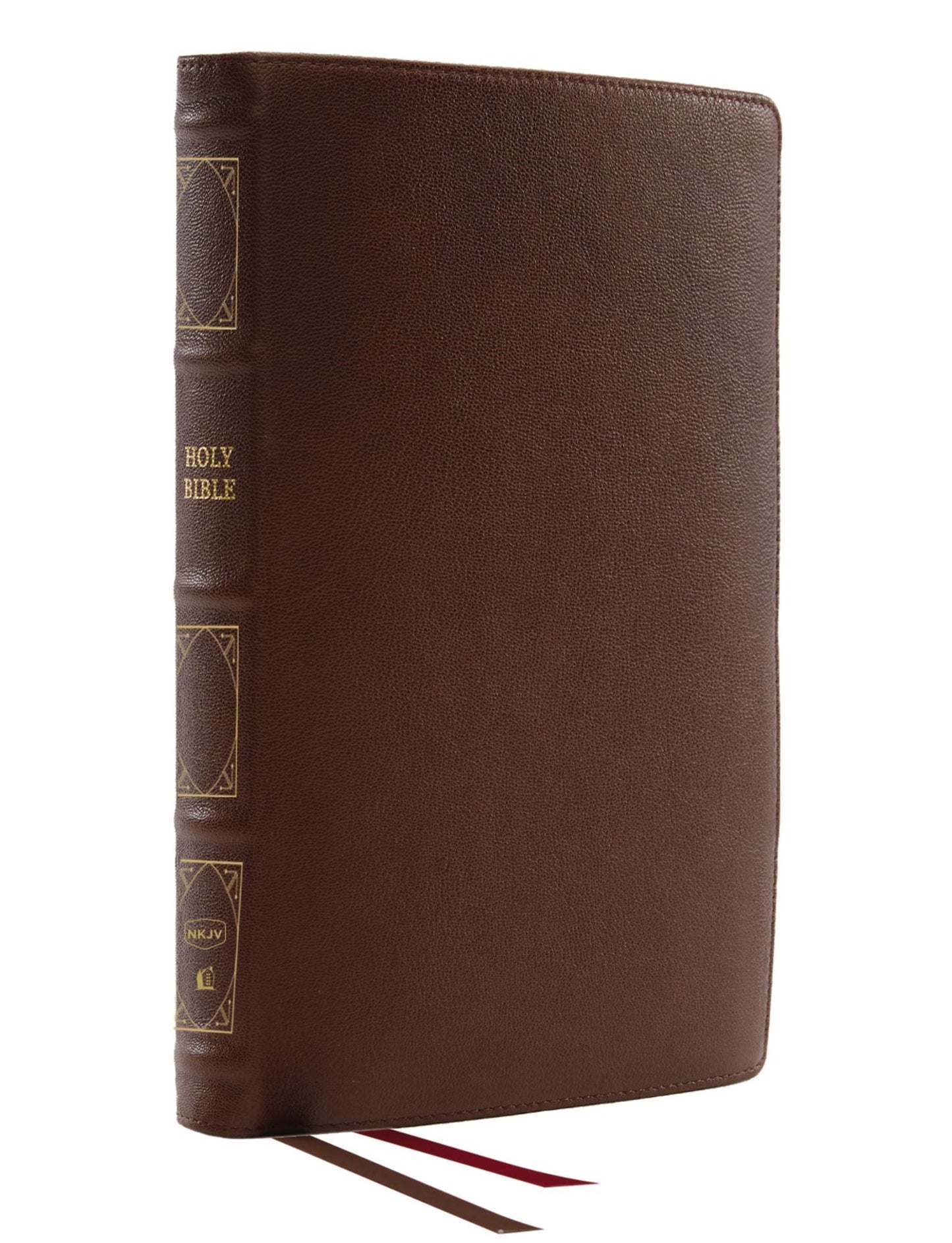 Nkjv, Deluxe Thinline Reference Bible, Genuine Leather, Brown, Red Letter, Comfort Print: Holy Bible, New King James Version