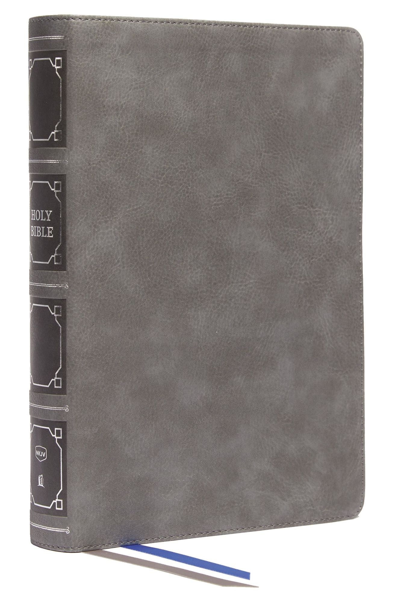 Nkjv, Reference Bible, Classic Verse-By-Verse, Center-Column, Leathersoft, Gray, Red Letter, Comfort Print: Holy Bible, New King James Version
