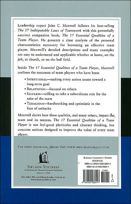 The 17 Essential Qualities of a Team Player: Becoming the Kind of Person Every Team Wants