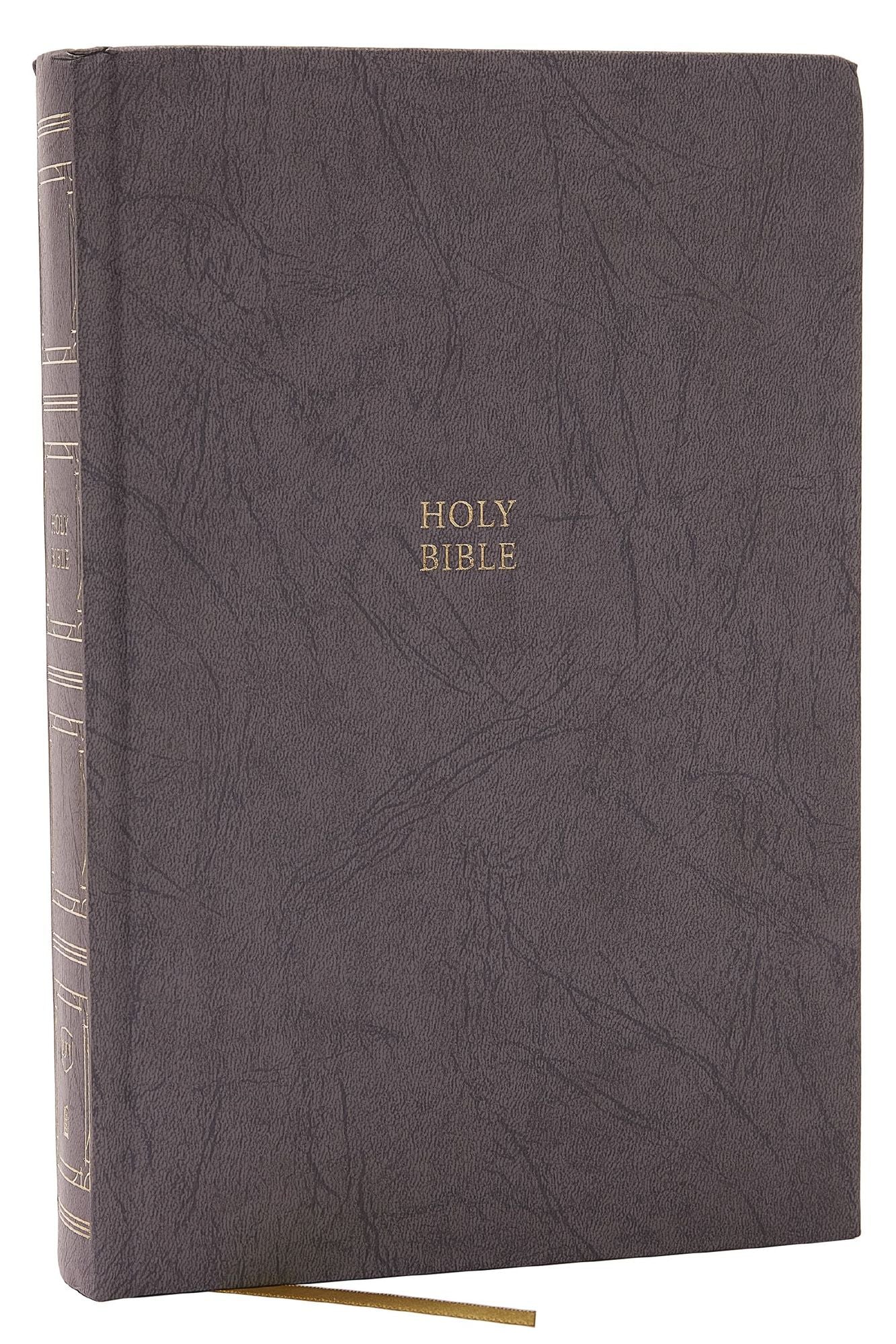 KJV Holy Bible: Paragraph-style Large Print Thinline with 43,000 Cross References, Gray Hardcover, Red Letter, Comfort Print: King James Version