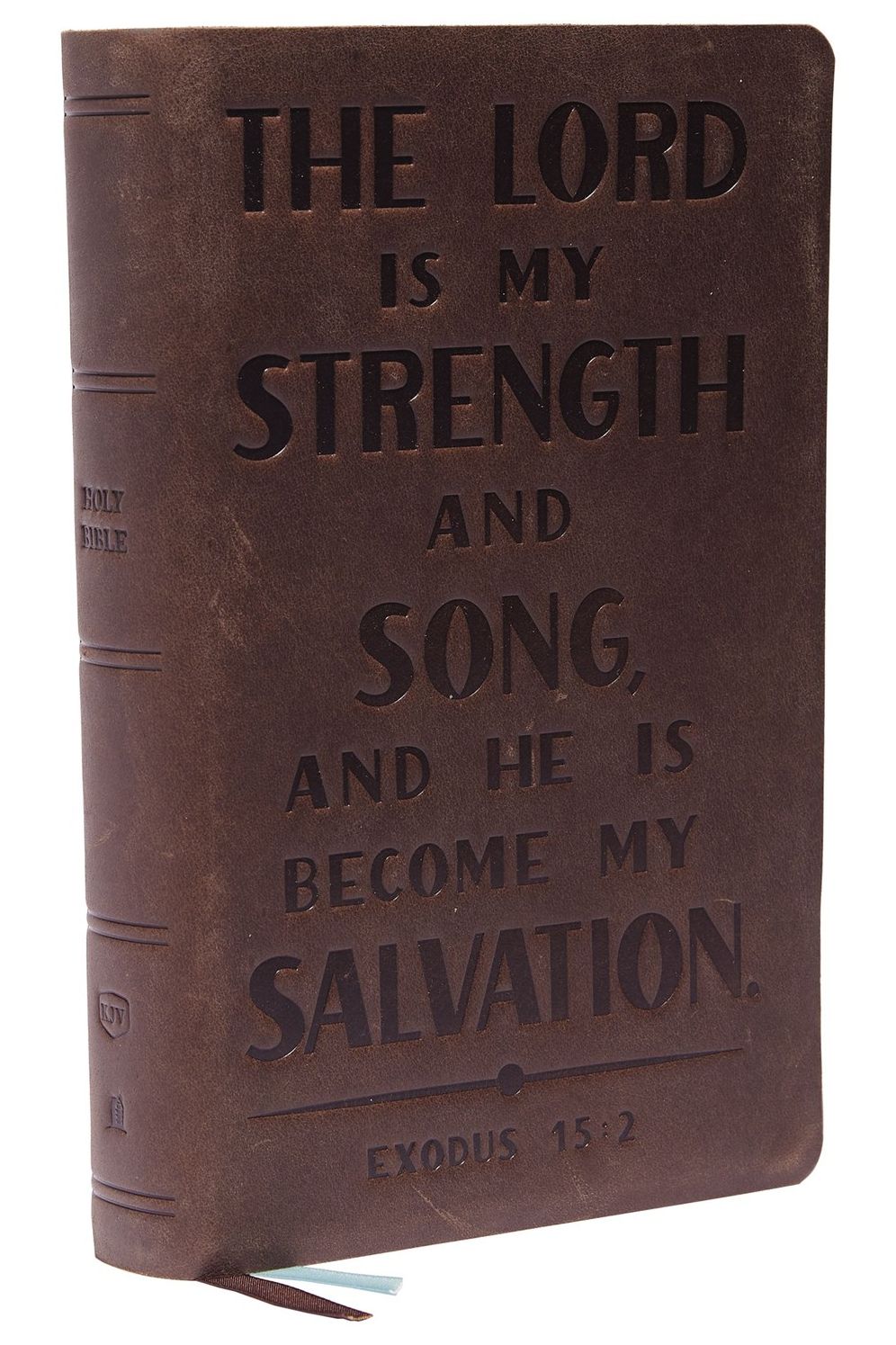 Kjv, Personal Size Reference Bible, Verse Art Cover Collection, Genuine Leather, Brown, Red Letter, Comfort Print: Holy Bible, King James Version