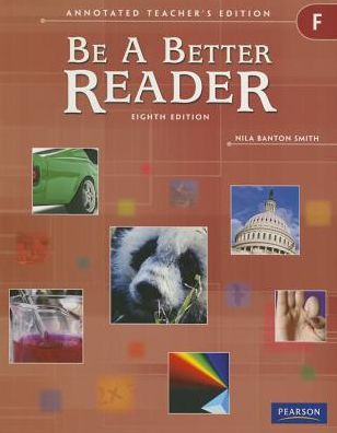 Be A Better Reader Level F Ate