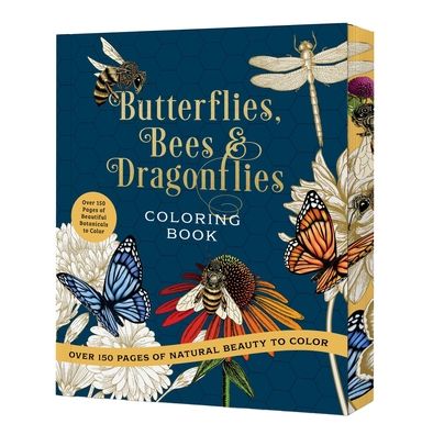Butterflies, Bees & Dragonflies Coloring Book: Over 100 Pages of Natural Beauty to Color with Beautiful Sprayed Edges