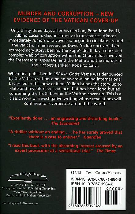 In God's Name: An Investigation Into the Murder of Pope John Paul I