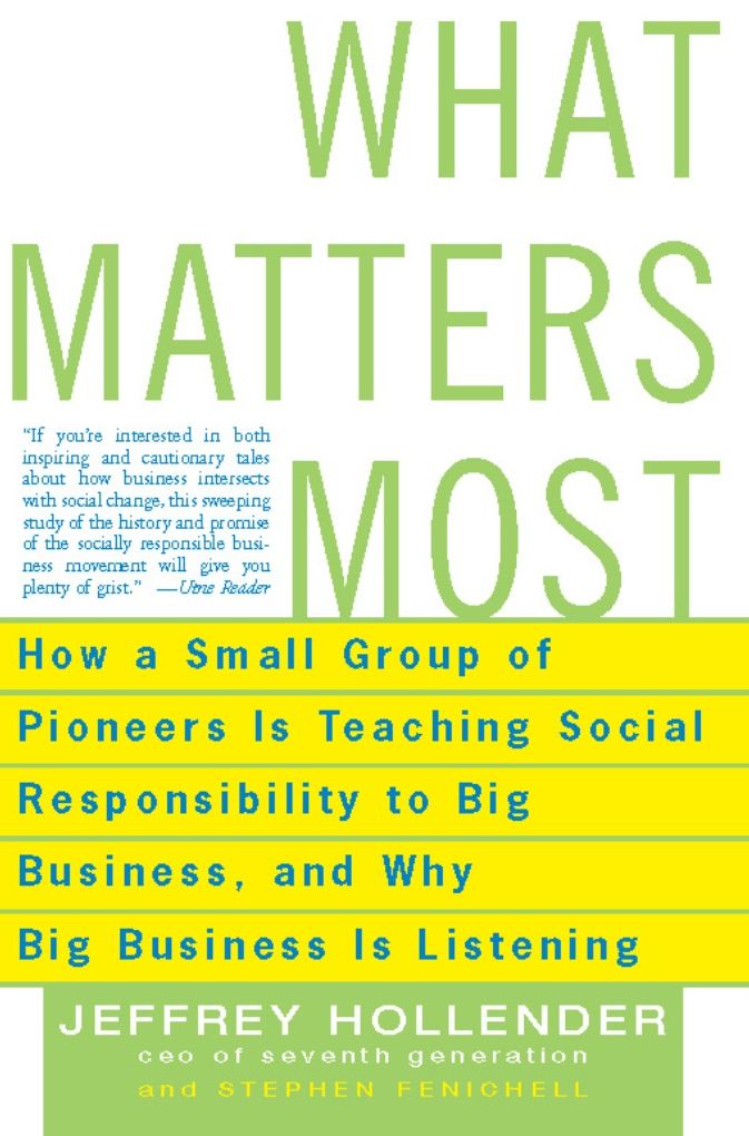 What Matters Most: How a Small Group of Pioneers Is Teaching Social Responsibility to Big Business, and Why Big Busines