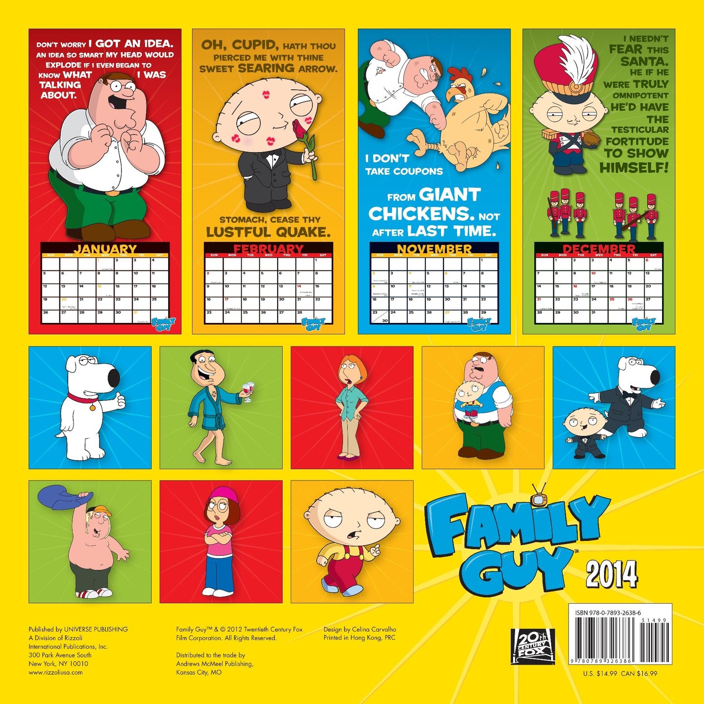 2014 Family Guy Wall Calendar