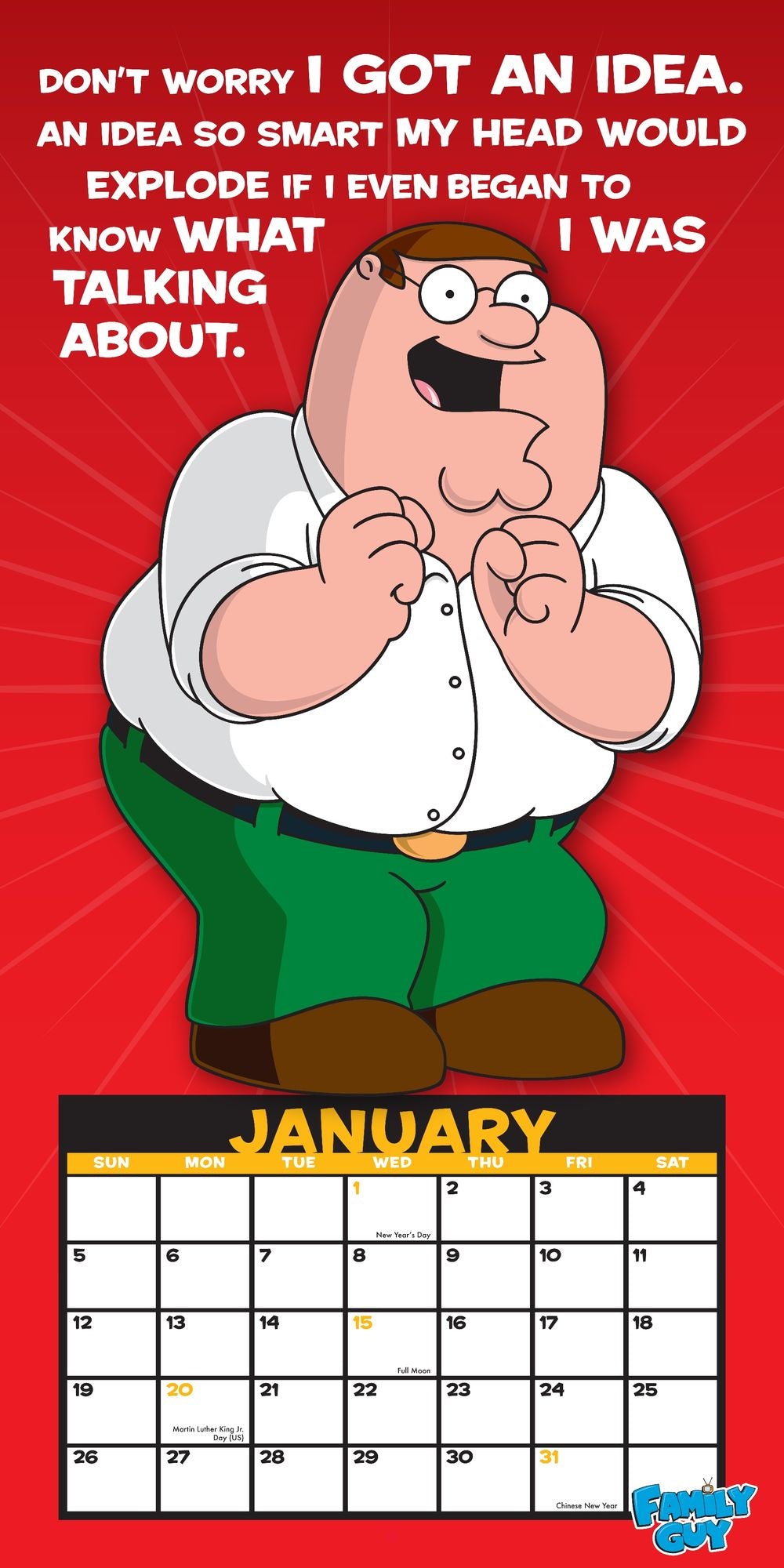 2014 Family Guy Wall Calendar