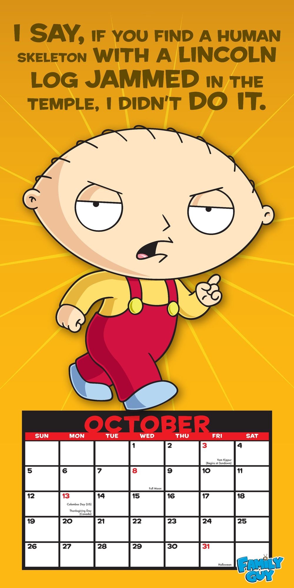 2014 Family Guy Wall Calendar