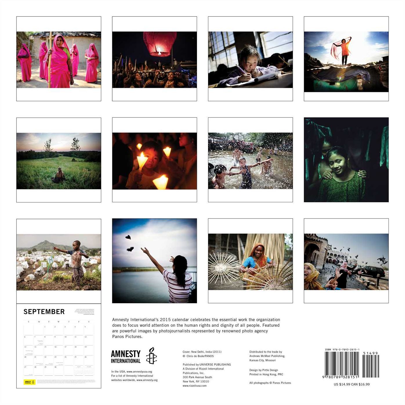 Amnesty International 2015 Wall Calendar