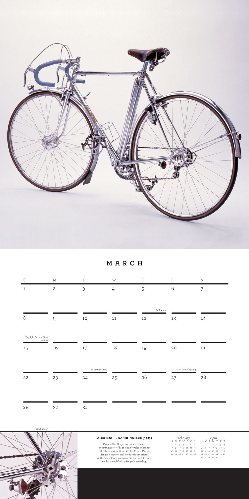 Bicycle Quarterly's Calendar of Classic Bicycles 2015 Wall
