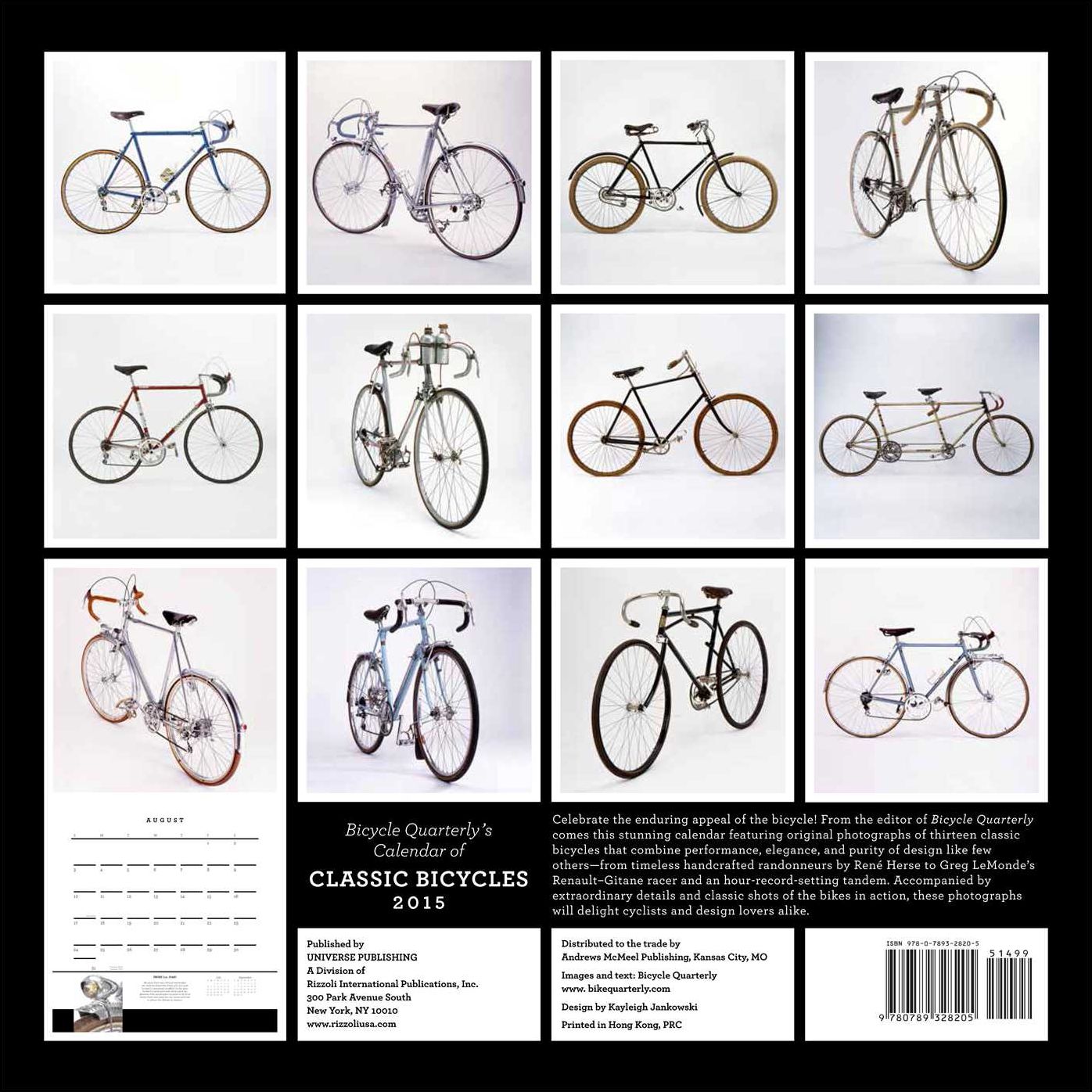 Bicycle Quarterly's Calendar of Classic Bicycles 2015 Wall