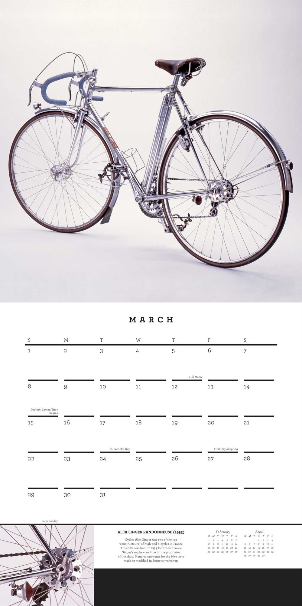 Bicycle Quarterly's Calendar of Classic Bicycles 2015 Wall