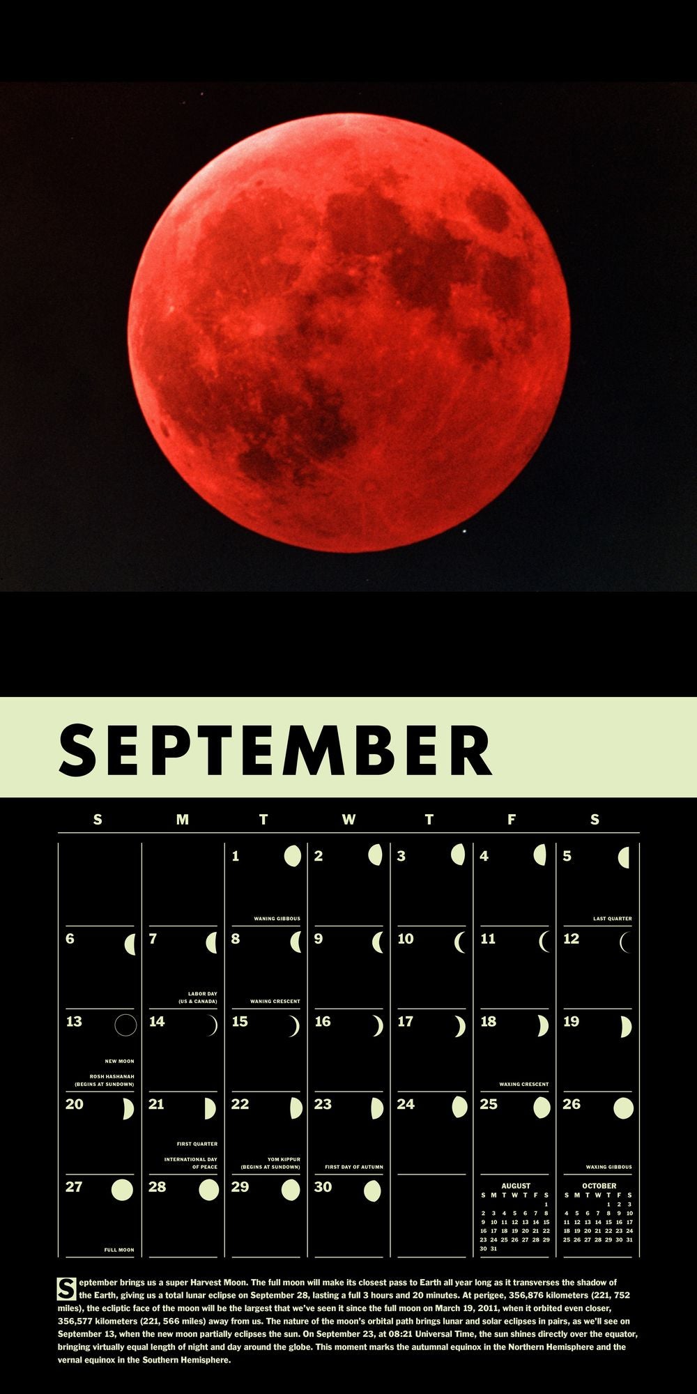 Lunar 2015 Wall Calendar: A Glow-in-the-Dark Calendar for the Lunar Year