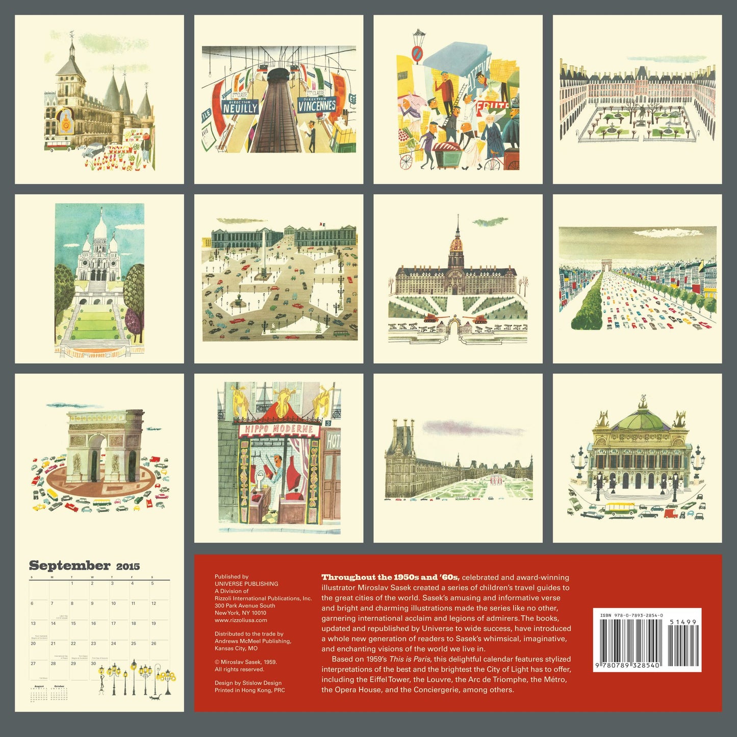 This is Paris 2015 Wall Calendar